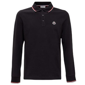 【MONCLER】男款 品牌小LOGO 長袖POLO衫-深藍色 (M號、L號) 18B7010084556 773