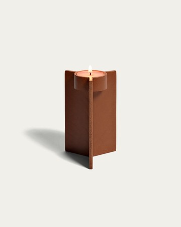 聚 燭台 Leather Candle Holder