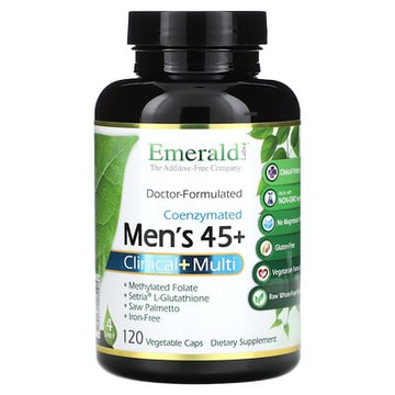 Emerald Laboratories, Coenzymated 男性 45歲 + 科學 + 多維生素，120 粒素食膠囊