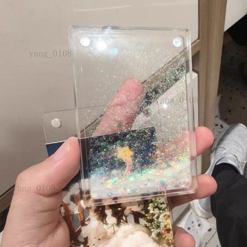 熱銷推薦🔥流沙冰箱貼 自製冰箱貼 冰箱裝飾 流沙磁貼 療癒小物 交換禮物 海馬體流星照片框流沙冰箱貼定製藝術照寫真相框
