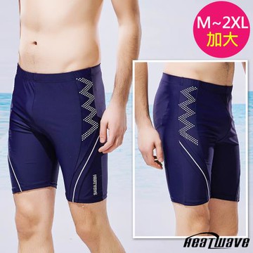 Heatwave熱浪 加大泳褲 七分馬褲型藍(M-2XL)