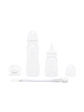 Emporio Armani Kids - logo-print bottle & dummy set - kids - Plastic - One Size - Grey