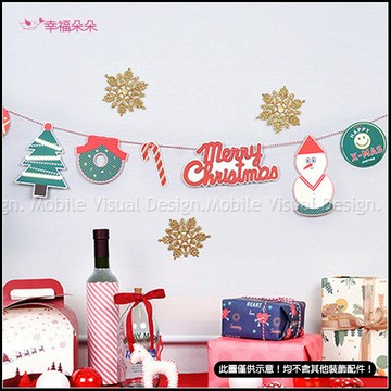 佈置用品 DIY聖誕樹雪人麋鹿掛飾 拉條 裝飾道具 派對佈置 聖誕佈置