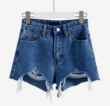 中大尺碼女裝 牛仔褲 破洞牛仔短褲 大尺碼短褲 S~5XL 女韓版加大加肥彈力顯瘦 胖MM 櫻桃嚴選