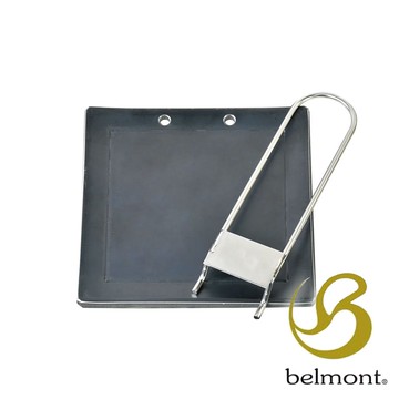 【Belmont】極厚鐵板煎烤盤-小 130*130*8.5(板厚6)mm BM-288 煎鍋.烤肉.燒烤.中秋烤肉.戶外.露營