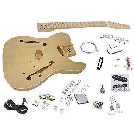 Solo TCK-150 DIY Semi Hollow Electric Guitar Kit With Maple Top