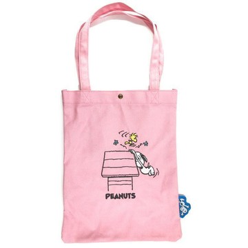 PEANUTS 史努比 SNOOPY 刺繡手提袋 帆布袋 購物袋 出遊 上學包 嘻嘻日貨🐾