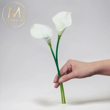 【Floral M】氣質仙女白蕊白海芋仿真花花材5入組(人造花/仿真花/假花/花藝DIY/裝飾花材)