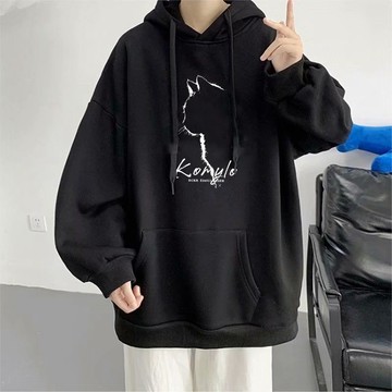 臺灣出貨 套頭式Hoodie長袖款 男女衕款 秋冬款 印花款式 休閒印花上衣 M-8XL大尺碼 學生上課百搭秋冬衣服 6