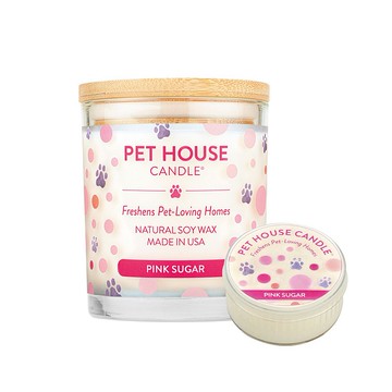 【美國PET HOUSE】室內除臭寵物香氛蠟燭-粉紅愛戀
