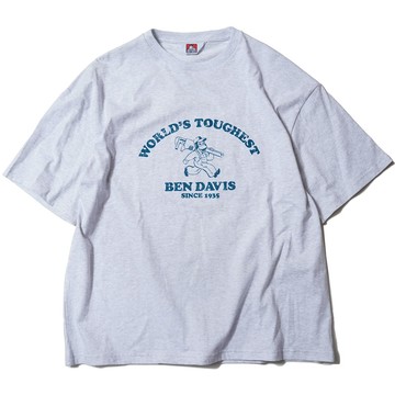 BEN DAVIS BDZ6-0003-03 WORLD'S TOUGHEST GRAPHIC TEE 短T (麻灰色)