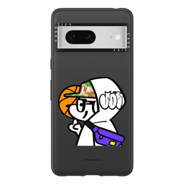 Skater JOHN x CASETiFY Pixel 7 Case Black Impact Case Skater JOHN