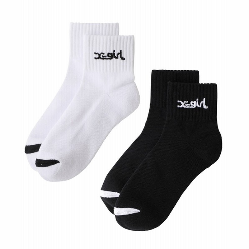 X Girl Logo 2p Socks Women レッグウェア ソックス 靴下 通販 Lineポイント最大get Lineショッピング