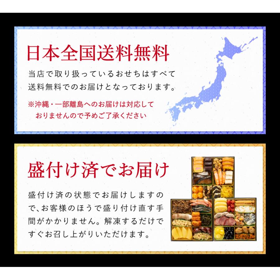 おせち 料理 2024年 送料無料 博多久松 本格定番おせち「舞鶴」 3段重（約2人前〜3人前 34品）（冷凍便）（メーカー直送）