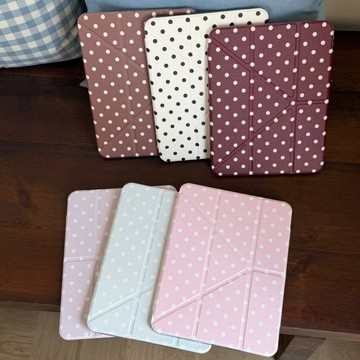 搭扣六色波點 平板保護套 Y折保護殼 適用 iPad 10 11Mini 6 7 Air 7 6 M2 M3 Pro11