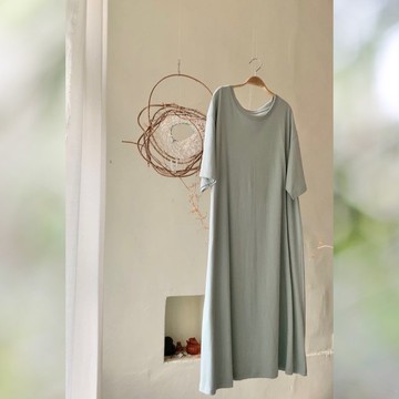 水藍色 |  睡衣洋裝