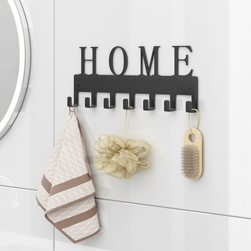 掛鉤進門玄關鑰匙掛衣架門口掛重物強力粘膠掛架免打孔墻壁置物架