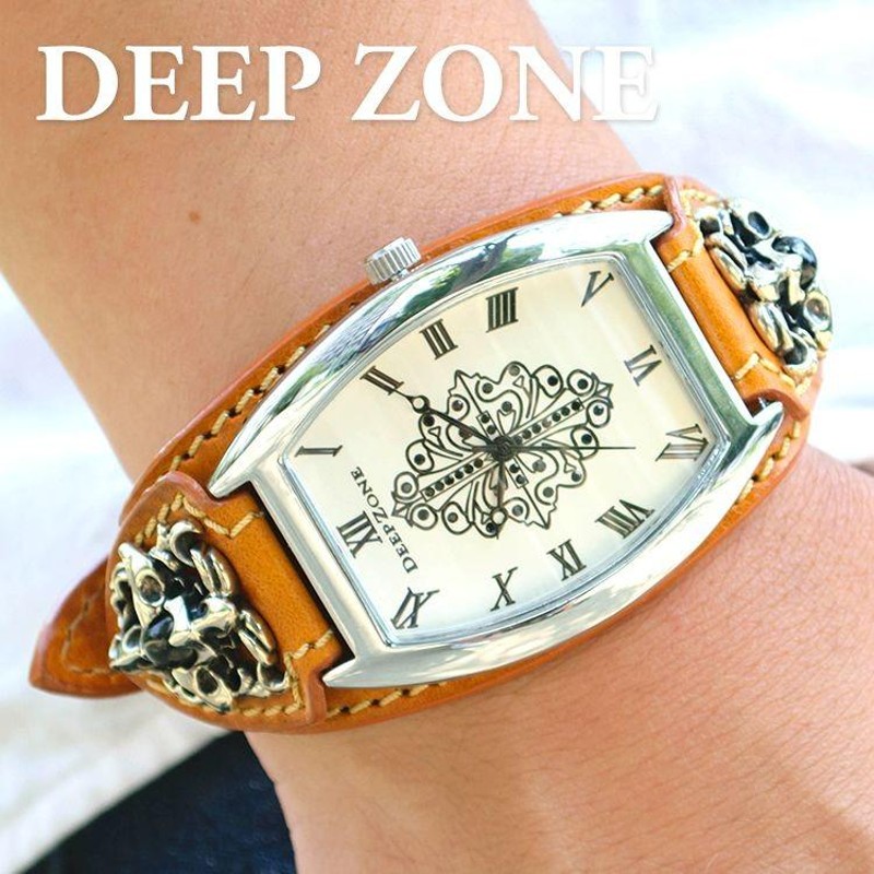 腕時計 ブレスウォッチ イタリアンレザーベルト Deep Zone トノー