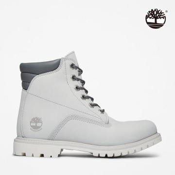 ★零碼出清★Timberland 女款淺灰色Waterville磨砂革6吋防水靴|A2M1UM29 - 紅配綠