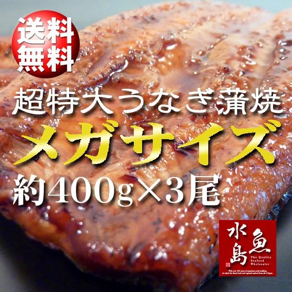 炭火焼 鰻うなぎ蒲焼き 超特大 極厚の食べ応え メガサイズ 約400g×3尾 父の日ギフト 土用丑の日 お中元