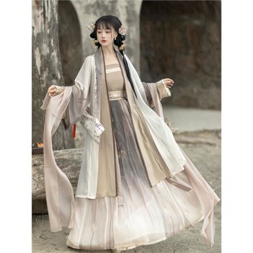 素羽華裳 竹影 宋制漢服女原創改良日常長干寺褙子齊腰春夏季新款
