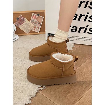 2026新款冬季加絨加厚面包鞋百搭棉鞋女厚底增高防滑保暖雪地靴