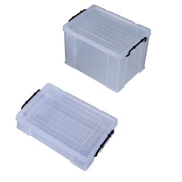 KEYWAY 《真心良品》耐久型掀蓋式透明整理箱(5.9L+19L)-4入組