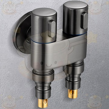 🔥免運🔥全銅一進二出洗衣機雙控止水龍頭雙用二出兩用水龍頭雙頭角閥一體 AL