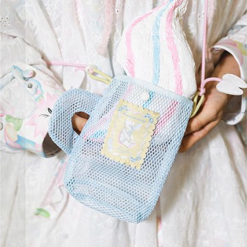 牛稠島 牛稠齒科 白熊牙刷厚網紗便攜戶外旅行水杯形迷你斜挎小包