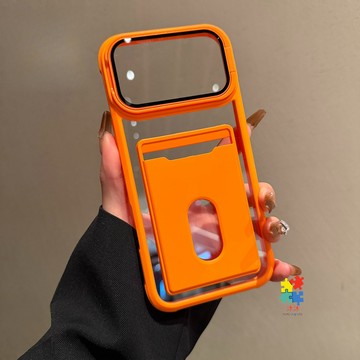 卡包支架殼 撞色透明 玻璃護鏡 適用  iPhone 17 16 15 14 13 Pro Max 防摔殼 全包 保護套