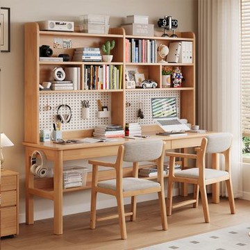 Happylife 實木雙人洞洞板書桌 160公分 Y12119