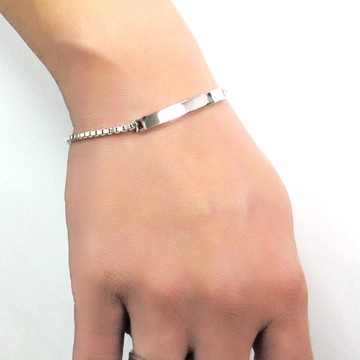 ART64 純銀 微笑手鍊 男款 925純銀手鍊 男生手鍊