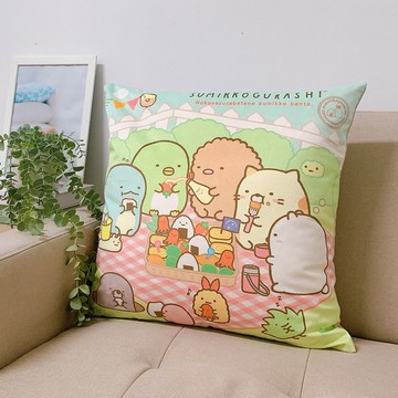 Fancy Belle 義大利 X 角落生物《野餐趣》麂皮靠墊 45*45CM
