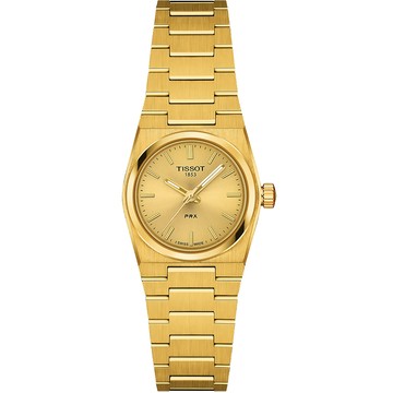 TISSOT 官方授權  T137.010.33.021.00 PRX系列 香檳金太陽紋石英女錶 開學季好禮-25mm T1370103302100