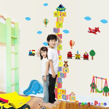 【橘果設計】疊疊樂身高尺 壁貼 牆貼 壁紙 DIY組合裝飾佈置