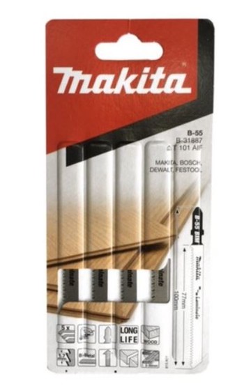 MAKITA 牧田 B-31887 B-55 線鋸片 5片 木材 化妝板材 硬木材 直線 切割