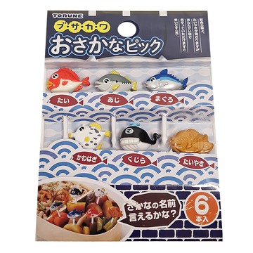 TORUNE 魚類造型食物叉 水果叉  6件  1組