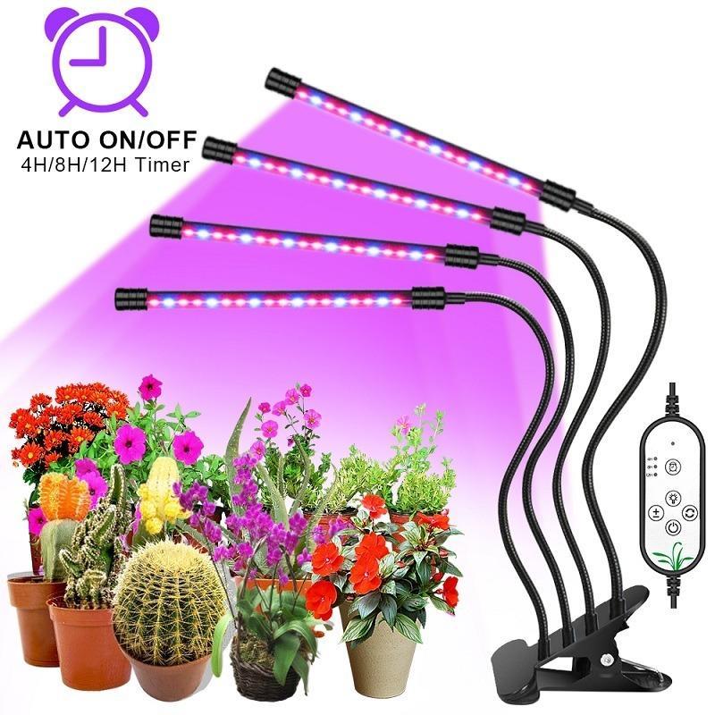 LED グローライト USB フルスペクトル 植物用 コントロール付き 苗花 ガーデニング 観葉植物 屋内 1-2ヘッド