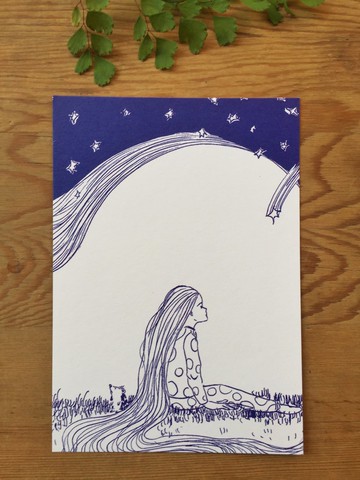 明信片 與刺蝟仰望星空 /刺蝟小孩-內心的刺蝟/安靜的時刻系列