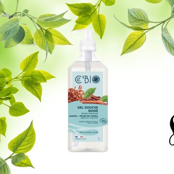CEBIO 有機木質調檀香零陵香豆沐浴膠 1L