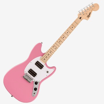 Squier 電吉他 Sonic Mustang HH 雙雙 楓木指板 霓虹粉【黃石樂器】