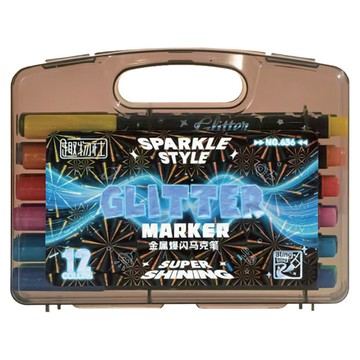 爆閃金屬軟毛馬克筆 12色~48色