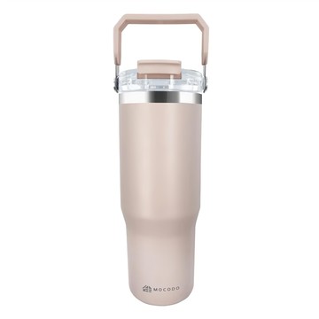 MOCODO 伴佳家 陶瓷雙飲提提杯  曦光粉  900ml  1個