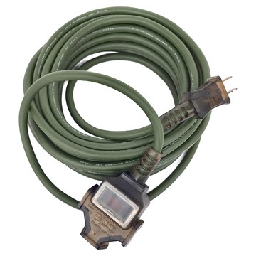 PowerSync群加 2P 1對3工業用動力延長線 TU3C5100  10m  軍綠色  1個