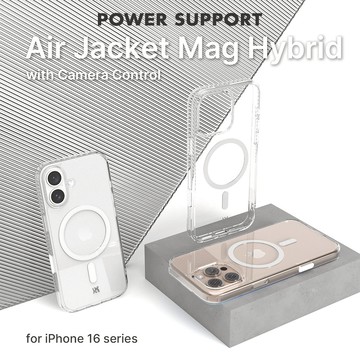 【iPhone 16】 系列 POWER SUPPORT｜ MagSafe專用Hybrid透明雙料保護殼-按鍵版