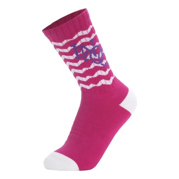 Li-Ning Logo Mid Cut Socks 'Pink White'