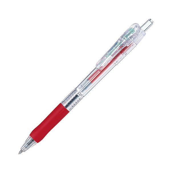(まとめ) ゼブラ 油性ボールペン タプリクリップ 0.4mm 赤 BNH5-R 1本 〔×100セット〕 |b04