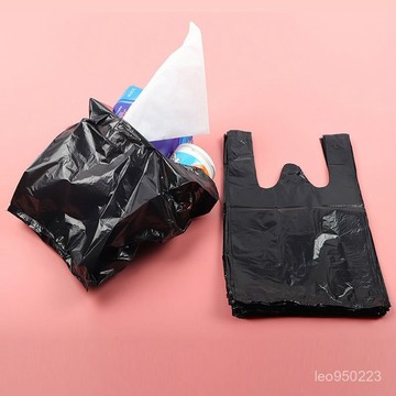 【店鋪熱銷】迷你垃圾袋黑色小號桌麵背心式一次性小塑料袋超小號垃圾袋手提式 8GCH