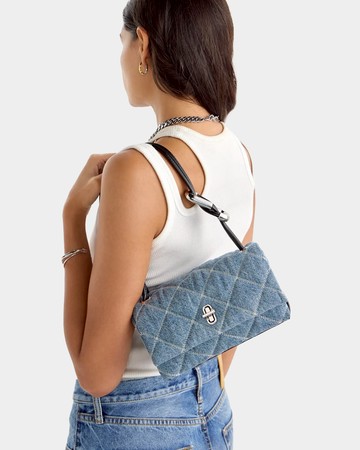 MARC JACOBS 丹寧菱格雙肩包 -