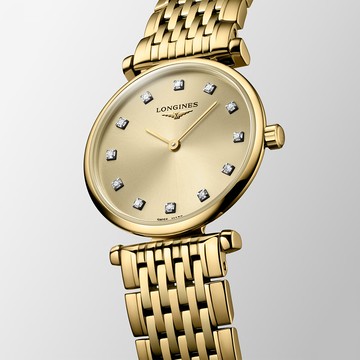 LONGINES 浪琴 La Grande 嘉嵐系列真鑽石英女錶-24mm(L42092378)